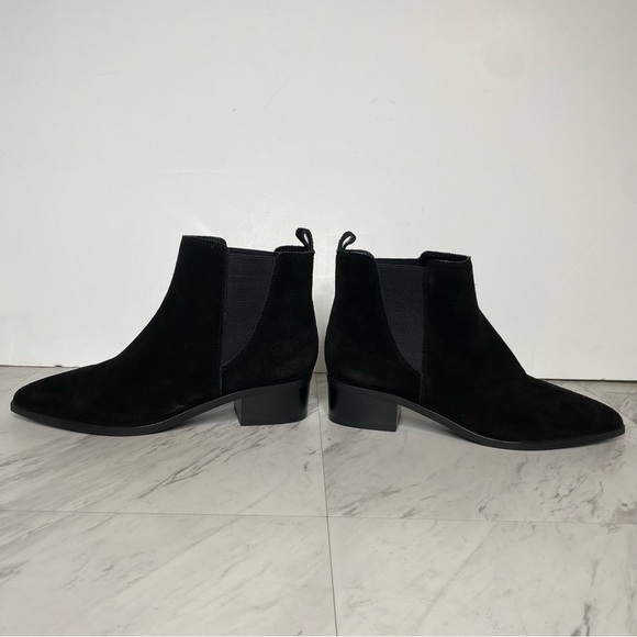 Marc Fisher Yikalo Black Suede Pointy Toe Chelsea Bootie 7M - Picture 7 of 14